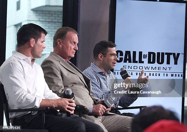 Brian Stann, General James L. Jones and Dan Goldenberg attend AOL Build Presents: General James L. Jones, Dan Goldenberg and Brian Stann at AOL...