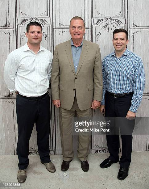 Brian Stann, General James L. Jones, and Dan Goldenberg attend the AOL Build Speaker Series at AOL Studios In New York on June 23, 2015 in New York...