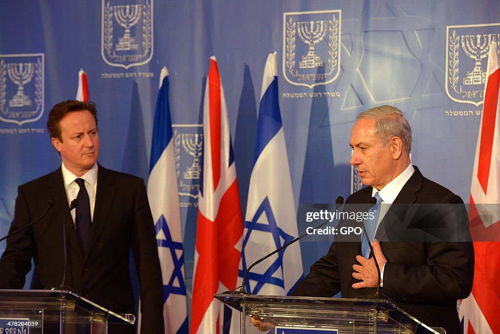 British PM David Cameron Visits Israel