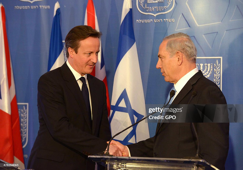 British PM David Cameron Visits Israel