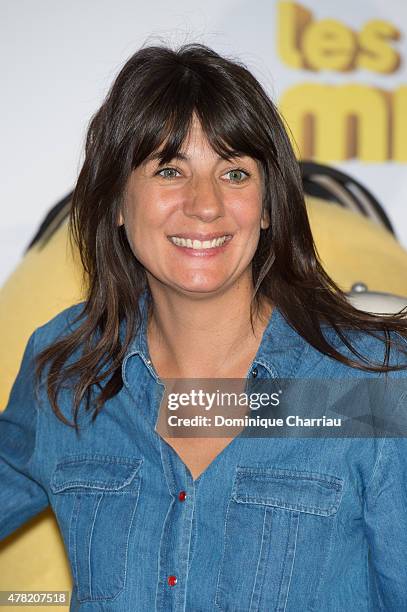Estelle Denis attends the "Les Minions" Paris premiere at Le Grand Rex on June 23, 2015 in Paris, France.