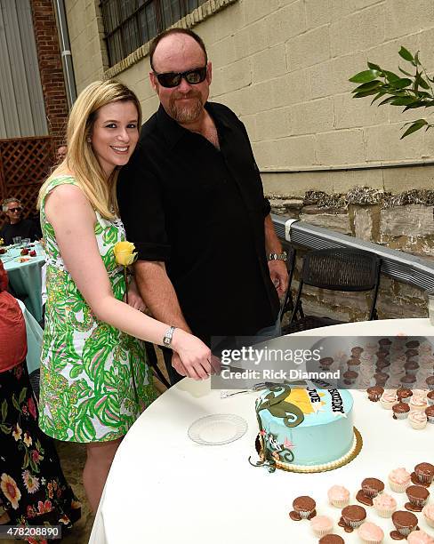 Ana Cristina and John Carter Cash attend the June Carter Cash Birthday Celebration At The Opening Of The June Carter Cash Wildwood Flower Garden at...