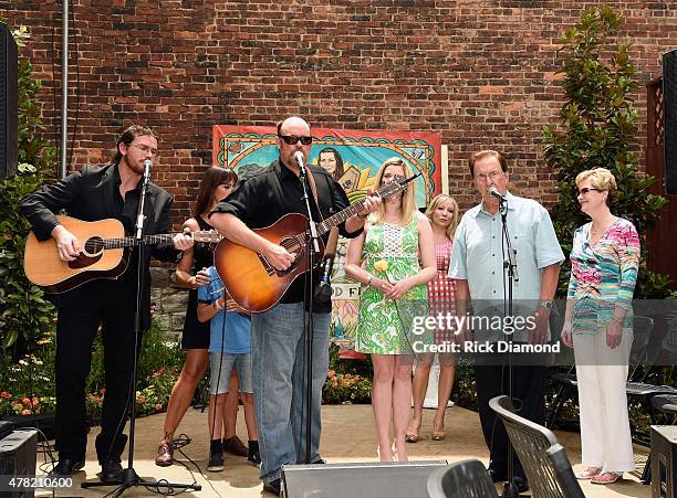 Dave Daeger, John Carter Cash, Ana Christina along with Carter - Cash family perform during the June Carter Cash Birthday Celebration At The Opening...