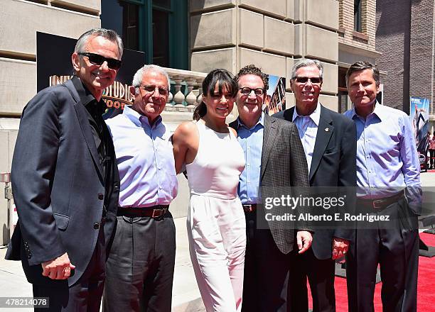 Mark Woodbury, President, Universal Creative, Ron Meyer, Vice Chairman, NBCUniversal, actress Michelle Rodriguez, Larry Kurzweil, President & COO...