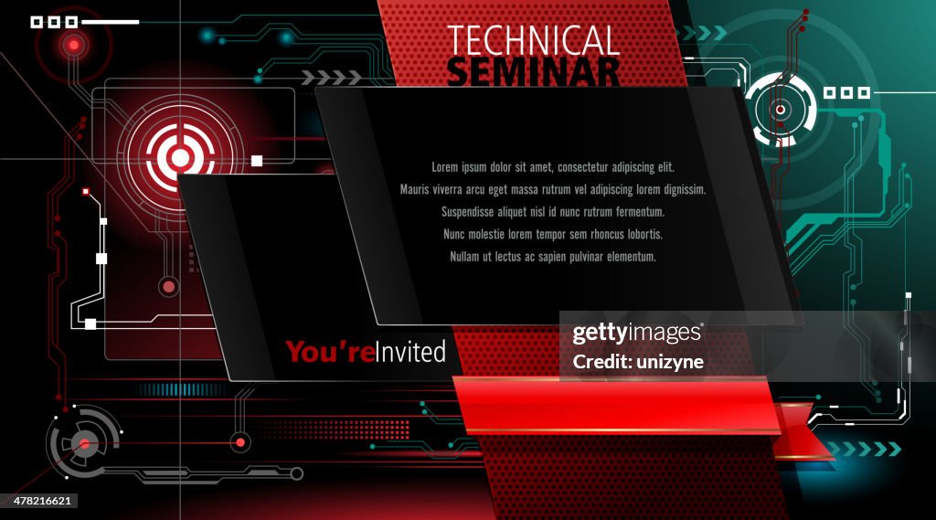 Tech Insepctor Background Abstract Technical Background With Copy Space High-Res Vector Graphic ...