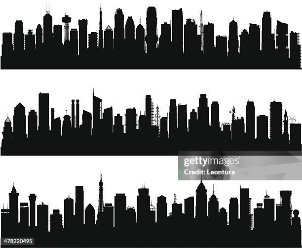 over 100 buildings - generic location stock illustrations