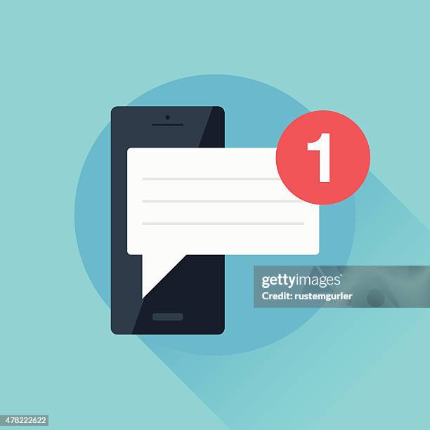 mobile message - long term concept stock illustrations