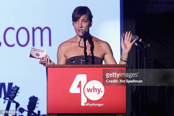 Songwriter Jen Chapin attends the 2015 WhyHunger Chapin Awards Gala at The Lighthouse at Chelsea Piers on June 23, 2015 in New York City.