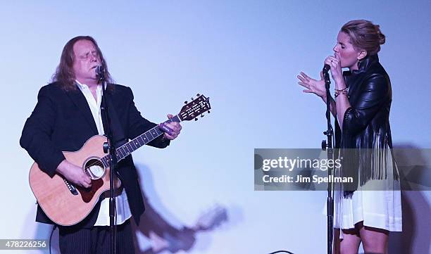 Singer Grace Potter and guitarist Warren Haynes attend the 2015 WhyHunger Chapin Awards Gala at The Lighthouse at Chelsea Piers on June 23, 2015 in...