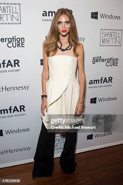 Blogger Chiara Ferragni attends the 4th Annual Solstice presented by amfAR's generationCURE at Hudson Hotel on June 23, 2015 in New York City.