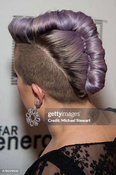 Kelly Osbourne, hair detail, attends the 4th Annual Solstice presented by amfAR's generationCURE at Hudson Hotel on June 23, 2015 in New York City.