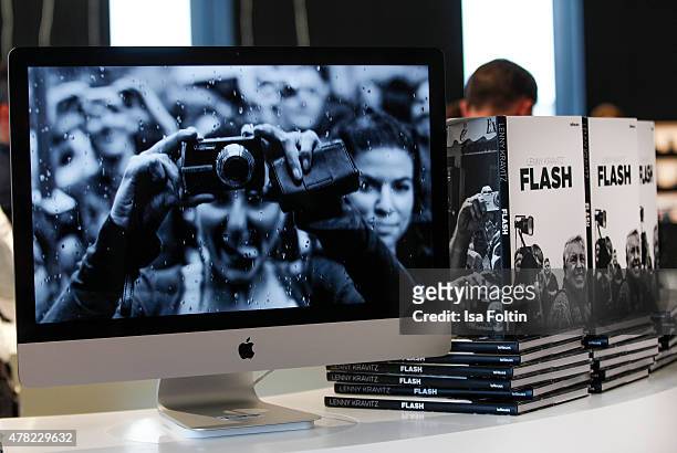 The books of Lenny Kravitz to the vernissage 'Flash by Lenny Kravitz' on June 23, 2015 in Wetzlar, Germany.