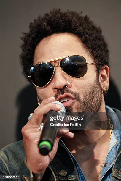 Lenny Kravitz attends the vernissage 'Flash by Lenny Kravitz' on June 23, 2015 in Wetzlar, Germany.