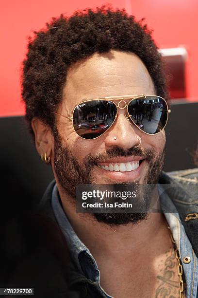 Lenny Kravitz attends the vernissage 'Flash by Lenny Kravitz' on June 23, 2015 in Wetzlar, Germany.