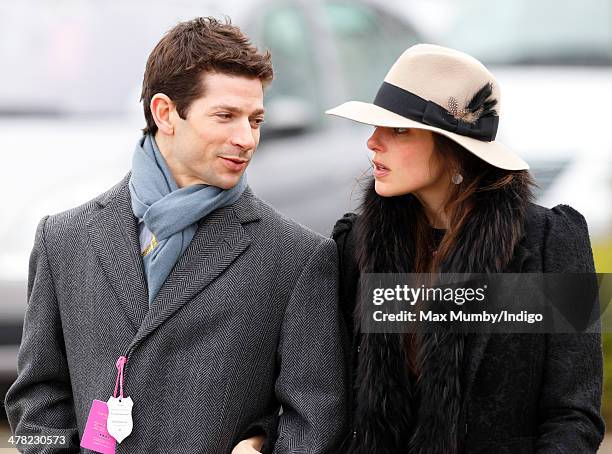 Sam Waley-Cohen and Annabel Waley-Cohen attend Ladies Day, day 2 of the Cheltenham Festival at Cheltenham Racecourse on March 12, 2014 in Cheltenham,...