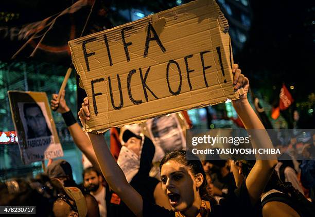 World Protest Sign 2,694 Fifa World Cup 2014 Protest Stock Photos, High-Res Pictures, and ...