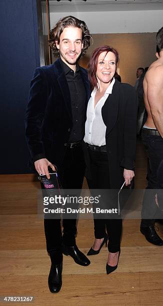 Joseph Timms and Finty Williams attends the Terrence Higgins Trust Auction at Christie's on March 12, 2014 in London, England.
