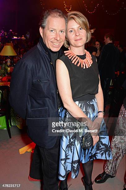 Viscount David Linley and Viscountess Serena Linley attend "A Night of Reggae" hosted by Helena Bonham Carter for Save The Children UK at The...