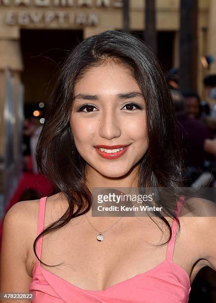 Actress Mia Xitlali arrives at the premiere of Warner Bros. Pictures and Metro-Goldwyn-Mayer Pictures' "Max" at the Egyptian Theatre on June 23, 2015...