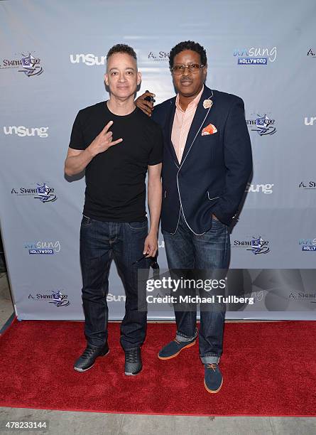 Musician/actors Christopher "Kid" Reid and Christopher "Play" Martin attend a screening of TV One's Unsung Kid 'N Play Episode in commemoration of...