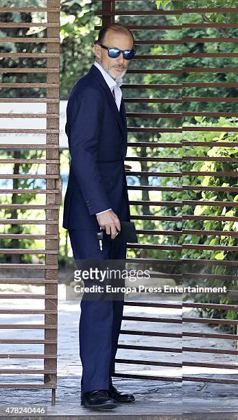 Prince Kyril of Bulgaria is seen leaving Princess Miriam de Ungria's home after having lunch the same day of the funeral of her husband, Prince...