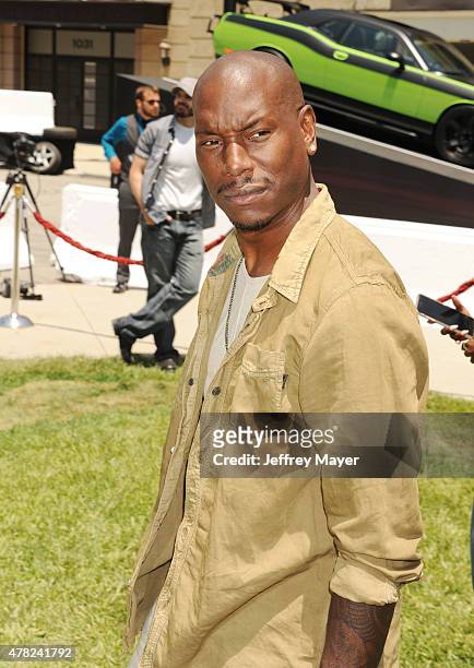 Actor Tyrese Gibson attends the 'Fast & Furious - Supercharged' ride premiere at Universal Studios Hollywood on June 23, 2015 in Universal City,...