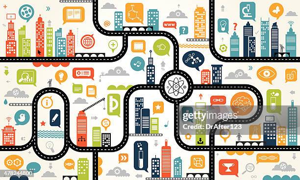 education online endless pattern - school locker stock illustrations