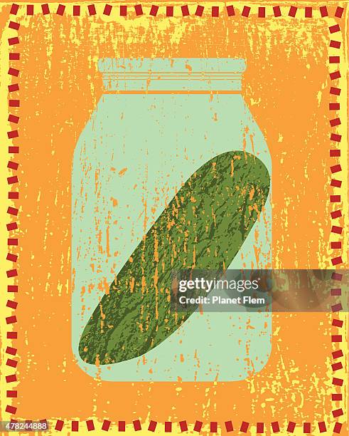 pickle jar - canning stock illustrations