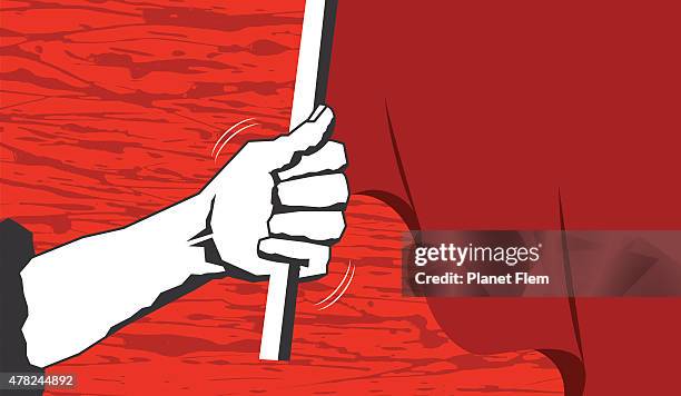 red flagge - sozialismus stock-grafiken, -clipart, -cartoons und -symbole