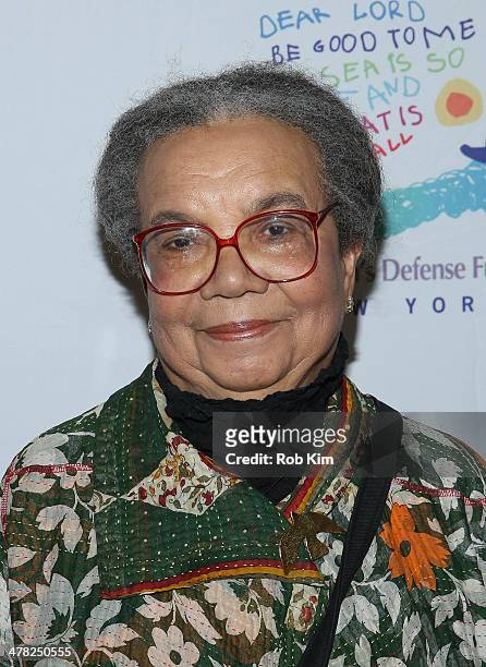 Marian Wright Edelman, President of the Children's Defense Fund attends Children's Defense Fund "Beat The Odds" gala at The Pierre Hotel on March 12,...