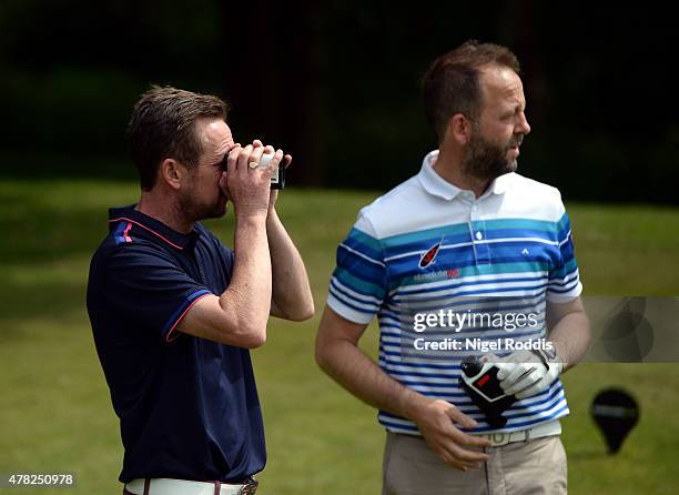 Scott Barbour and Michael Ramsden during the Golfbreaks.com PGA Fourball Championship - North Qualifier at Woodsome Hall Golf Course on June 24, 2015...