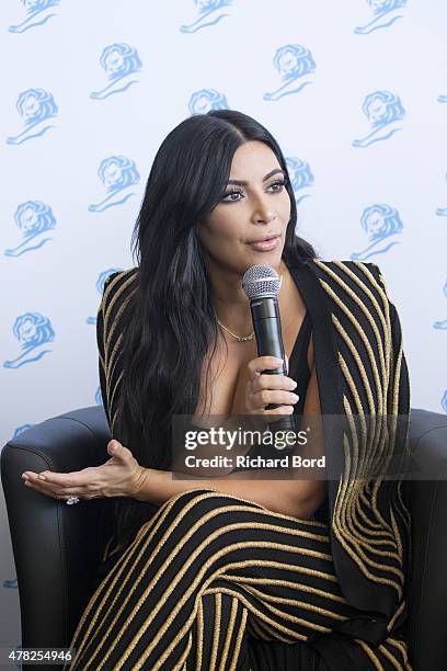 Kim Kardashian West participates in the Sudler forum during the Cannes Lions International Festival of Creativity on June 24, 2015 in Cannes, France.