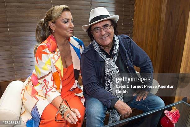 Al Bano and Romina Power attend the Al Bano & Romina Power press conference on June 24, 2015 in Berlin, Germany.