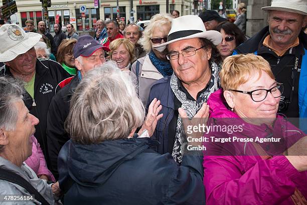 Al Bano attends the Al Bano & Romina Power press conference on June 24, 2015 in Berlin, Germany.