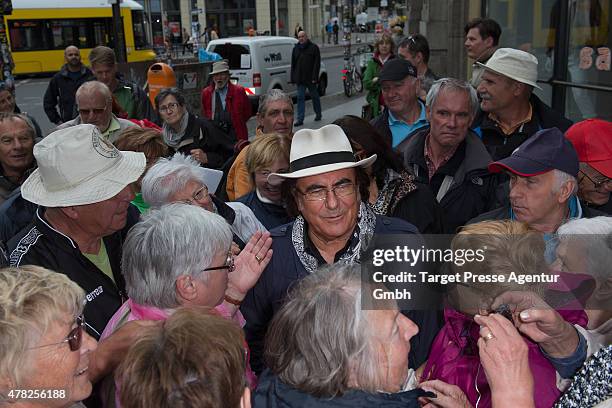 Al Bano attends the Al Bano & Romina Power press conference on June 24, 2015 in Berlin, Germany.