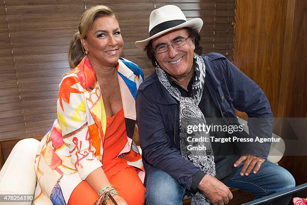 Al Bano and Romina Power attend the Al Bano & Romina Power press conference on June 24, 2015 in Berlin, Germany.