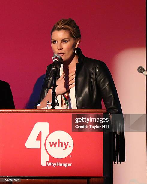 Grace Potter speaks during the 2015 WhyHunger Chapin Awards Gala at The Lighthouse at Chelsea Piers on June 23, 2015 in New York City.