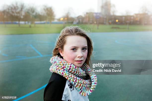 children playing in park - girl scarf bildbanksfoton och bilder