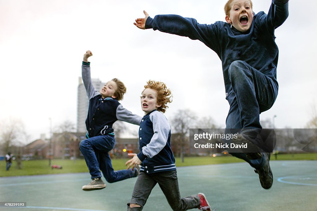 Children playing in park