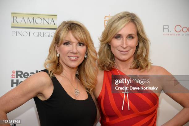 Personalities Ramona Singer and Sonja Morgan attend the 'The Real Housewives Of New York City' season six premiere party at Tokya on March 12, 2014...