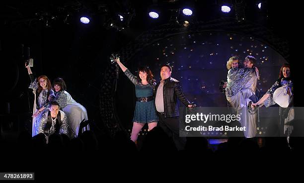 Actor Amber Petty and Chris Grace attend the "50 Shades! The Musical" Off Broadway opening night at Elektra Theatre on March 12, 2014 in New York...