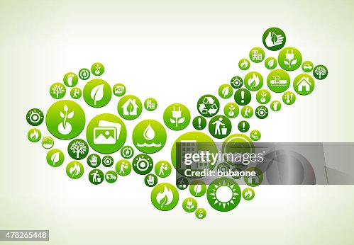 China Environmental Conservation Green Vector Button Pattern. China Environmental Conservation Green Vector Button Pattern.
