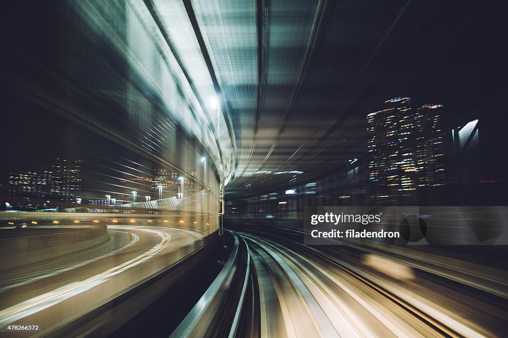 Tokyo subway tracks