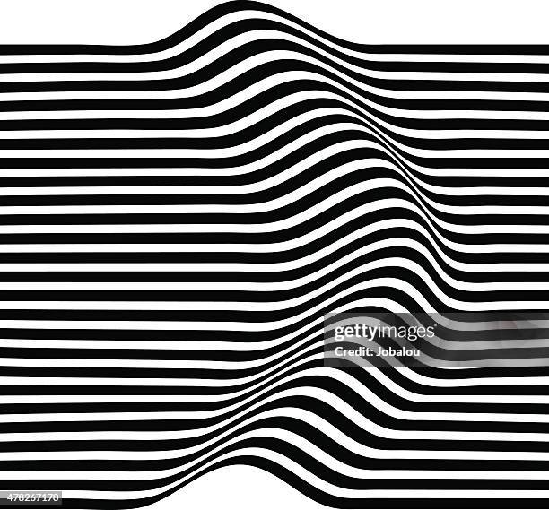 elegant stripe waves - black and white wave stock illustrations