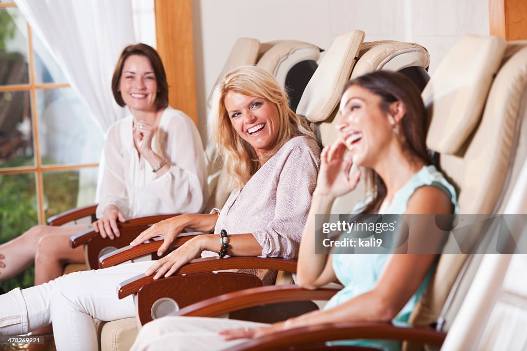 Women getting pedicures