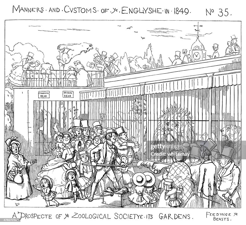 La alimentación de los animales en el zoológico de la ciudad de London