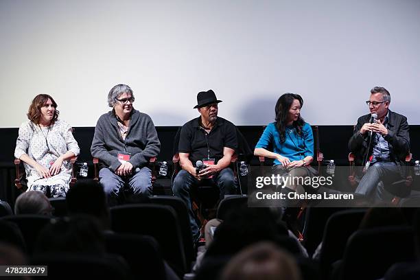 Directors Jill Soloway, Miguel Arteta, Carl Franklin, Jessica Yu and Jeremy Podeswa speak at the Film Independent directors close-up at Landmark...
