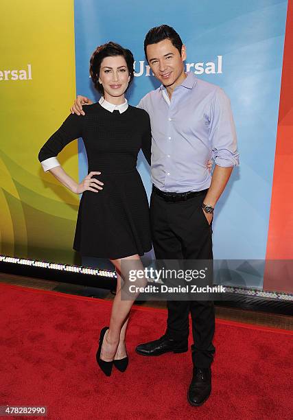 Stevie Ryan and Mike Dow attend the 2015 NBC New York Summer Press Day at Four Seasons Hotel New York on June 24, 2015 in New York City.