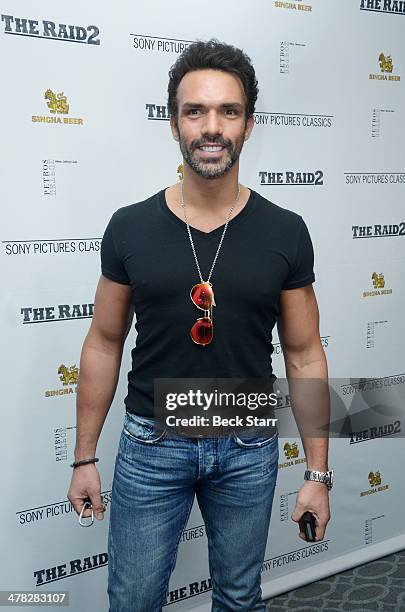 Actor/martial artist Darren Shahlavi arrives at Sony Pictures Classic "The Raid 2" Los Angeles premiere at Harmony Gold Theatre on March 12, 2014 in...