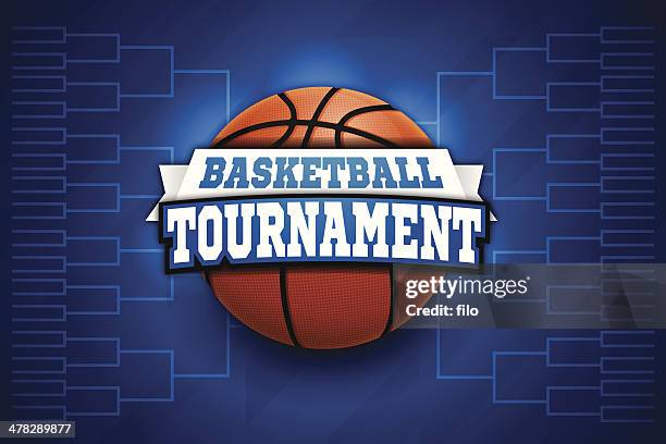 basketball tournament - bracket stock illustrations